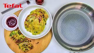 Scallion Pancake with Tefal Eternal Mesh Stainless Steel Frypan 28cm [upl. by Lizned]