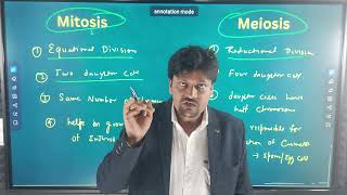 Difference between Mitosis and Meiosis Class 9th [upl. by Enneite]