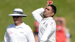 MS Dhoni Bowling Virat Kohli Wicket Keeping  BLACKCAPS v India  2nd Test Basin Reserve 2014 [upl. by Noxaj]