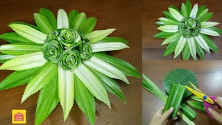 Diy pandan leaves decorations  How to make PANDAN LEAVES Pooja Decorate [upl. by Sung]