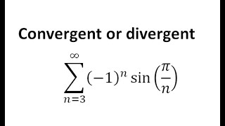 series 1nsinpinconvergent or divergentalternating series testshorts [upl. by Yrogerg]