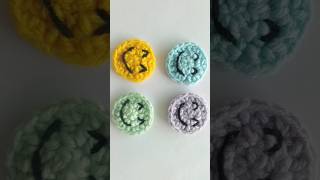 Crochet smily face applique or keychain 😊❤ crochet art artist diy viralvideo trending [upl. by Tnert]