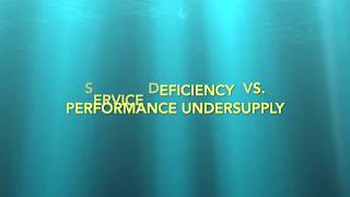 Service Deficiency Vs Performance Undersupply [upl. by Ylil906]