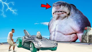 I Stole SHARK HEAD Supercar In GTA 5  Franklin VS Scary Shark [upl. by Stockmon287]