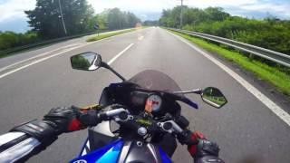 Yamaha YZFR125 2008 test ride  top speed Ostrava [upl. by Annodahs]