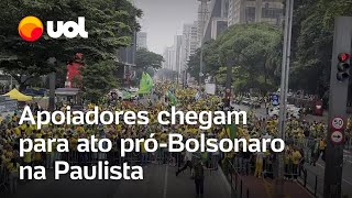 Bolsonaro vídeos mostram início do ato de 25 de fevereiro na Paulista [upl. by Haroved877]