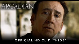 ARCADIAN  Official HD Clip  quotHidequot  Starring Nicolas Cage [upl. by Eilrahs]