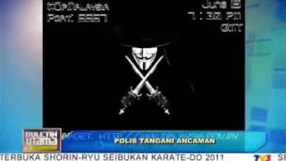 Ancaman Hacker Anonymous Masuk Buletin Utama TV3 [upl. by Laetitia]