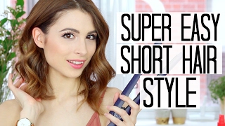 Short Hair Waves Tutorial using a Flat Iron [upl. by Virgilia844]