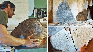 Cutting beautiful burls on the bandsaw [upl. by Alyks628]