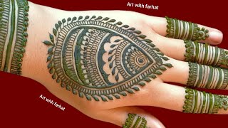 Very simple back hand Diwali mehndi design  easy mehndi design  new arabic mehndi design  mehandi [upl. by Marylynne]