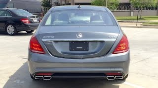 SOUND 2016 Mercedes Benz AMG S63 Exhaust Start Up Short Drive [upl. by Jarlathus52]