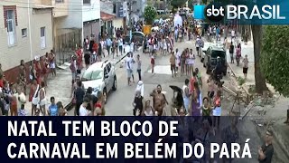 Bloco Império Romano de Belém do Pará já está em ritmo de carnaval  SBT Brasil 251223 [upl. by Anchie]