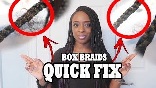 how to smooth natural trimmed ends into box braids  natural trimmed ends into box braids [upl. by Raleigh904]