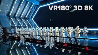 Rise of the Resistance  Star Wars Ride  VR Experience  VR180 3D 8K 60p  Disneyland Kalifornien [upl. by Reviere]