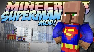 Minecraft  SUPERMAN MOD Become an Amazing Superhero  Mod Showcase [upl. by Palladin]