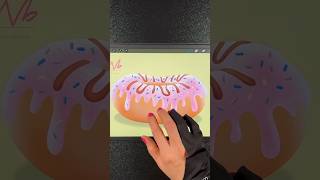 Donut 🍩  iPad drawing in Procreate shorts [upl. by Natascha]