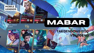 KAGURA BUILD TERSAKIT  MABAR EFIC VS LEGEND mobilelegends mlbb gameplay [upl. by Belinda871]