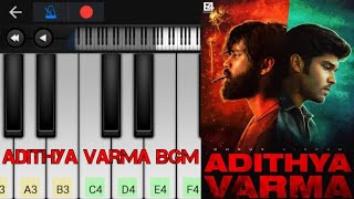 Adithya Varma Theme  Dhruv Vikram BGM  Easy Piano Tutorial [upl. by Genevra]