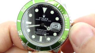 Rolex Submariner 50th Anniversary Kermit Green Bezel HandsOn [upl. by Nitsyrk720]