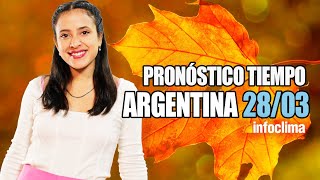 Pronóstico para el 28 de marzo de 2024 Argentina  Infoclima TV [upl. by Diella]