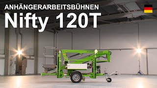 Nifty 120T Produktvideo  Anhängerarbeitsbühnen von Niftylift [upl. by Aratehs]