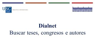 Dialnet 3  Buscar Teses Congresos e AutoresAutoras [upl. by Claybourne]