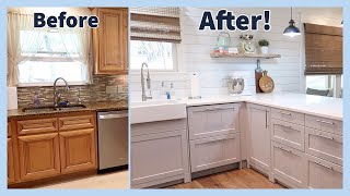 DIY Small Kitchen Remodel  Before and After Ikea Kitchen  90s Kitchen Extreme Makeover [upl. by Ennirok]