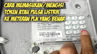 Tips Cara memasukan token atau pulsa listrik ke meteran PLN yang benar [upl. by Duile514]