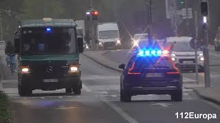 Vele politie eenheden zijn met spoed onderweg naar interventies in Brussel [upl. by Mosley427]