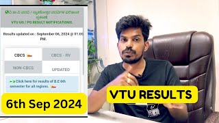 VTU RESULTS UPDATE on 6th Sep 2024 [upl. by Aranahs]