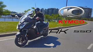 PRUEBA Review Kymco AK550 ♦️ ¿Es MEJOR que el YAMAHA TMAX y el BMW C650  Argentina Motovlogs [upl. by Pincas]