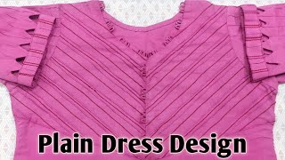 How to design Plain dress with pintex and anchor thread [upl. by Retsevlys]