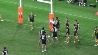 Lance Hohaia try in the 2008 Rugby League World Cup Final played on Lang Park in Brisbane Australia [upl. by Kamin361]