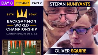 54th Backgammon World Championship  Day 8  Stream 2  Part 2  Super Jackpot  Semifinals [upl. by Ahsuat]