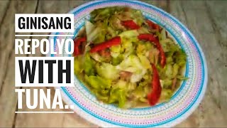 Ginisang Repolyo With Tuna Mura Na Masarap Pa [upl. by Nailliw]