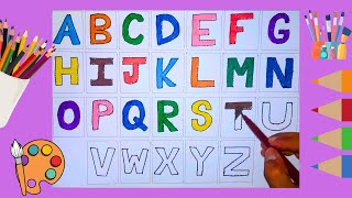 🎨 Learning A to Z Uppercase and Lowercase English Alphabets and Counting  Kids Education  4K4 Kids [upl. by Eerihs]