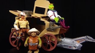 Mattel Brave Starr BraveStarr Stratocoach toy review [upl. by Hsakiv]