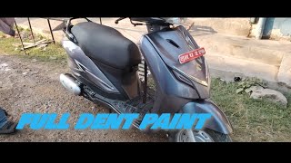 How to bike paint hero scooter full dent paint [upl. by Lihkin22]