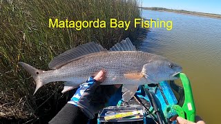 Kayak Fishing in Matagorda Bay Marsh in Texas [upl. by Aicilegna]