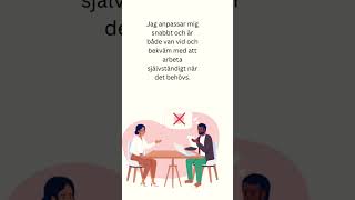 Jobbintervju Del 5 svenskaspråket lärande lärdigsvenska shorts viralshort [upl. by Annaili]