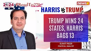 US Election Result 2024  Trump Wins 24 States Harris Bags 13  Trump Vs Harris  NewsX [upl. by Derward]