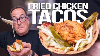 THE BEST FRIED CHICKEN TACOS IVE EVER MADE  SAM THE COOKING GUY [upl. by Dazhahs]