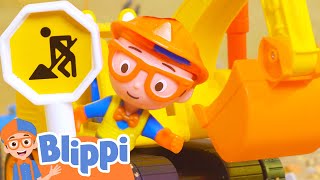 BLIPPI TOY MUSIC VIDEO  Blippi Excavator Song  Vehicle Songs for Kids [upl. by Annovoj]