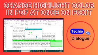 How to Change the Highlight Color in PDF at Once on Foxit [upl. by Orenid905]