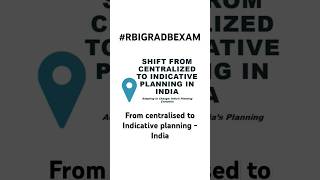 From centralized to indicative planning in india  RBI GRADE B Exam preparation [upl. by Heywood]