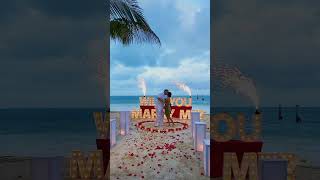 She thought he planned a dinner on beach cancunproposal marriageproposal proposal [upl. by Wilhelmine]