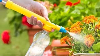 Garden Sprayer Adjustable Garden Watering Tool Drink Bottle Spray Head Nozzle Air Pump Manual Spray [upl. by Muhcon891]