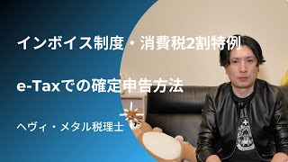 【インボイス制度の確定申告・消費税2割特例】eTaxを使った消費税確定申告書のつくりかた [upl. by Aneel]