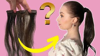 How to do a high ponytail with clip in hair extensions [upl. by Haldi]